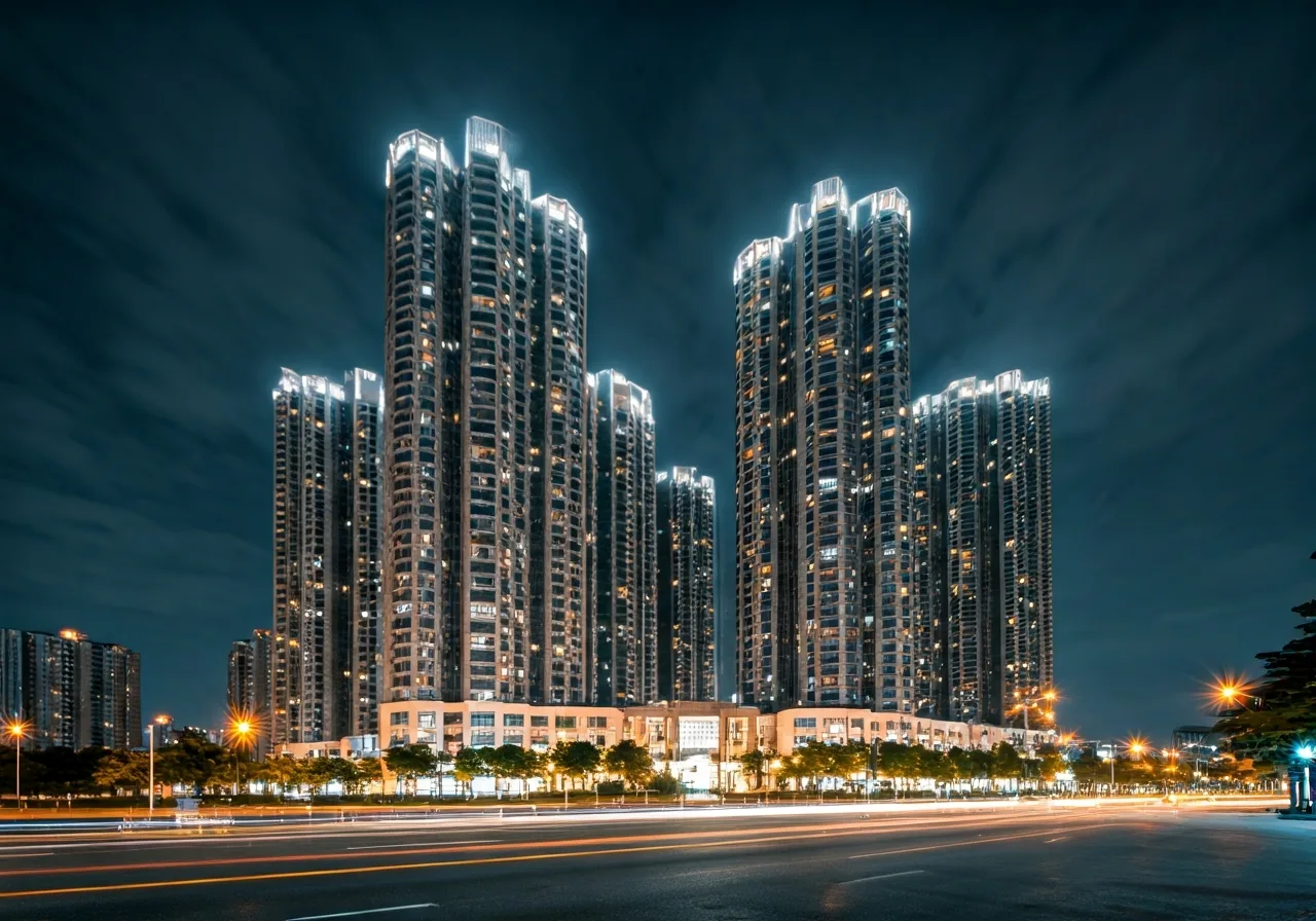 Chung cu Vinata Towers - canh dem