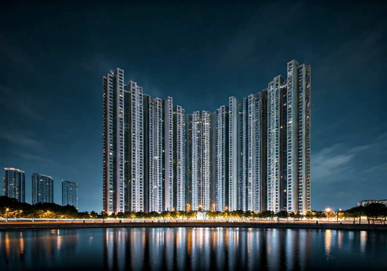 Chung cu VP5 Linh Dam - canh dem