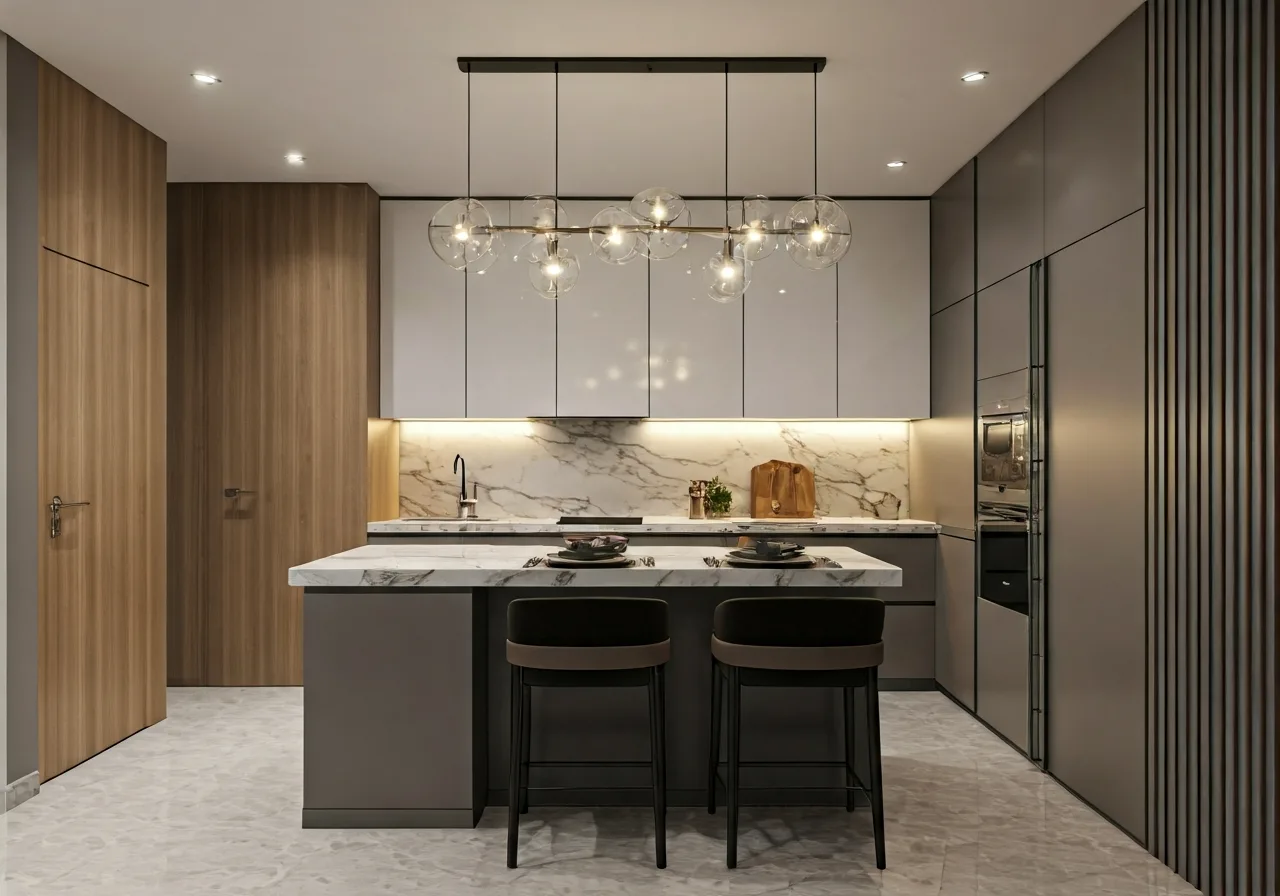 Chung cu X2 Tran Phu - thiet ke bep