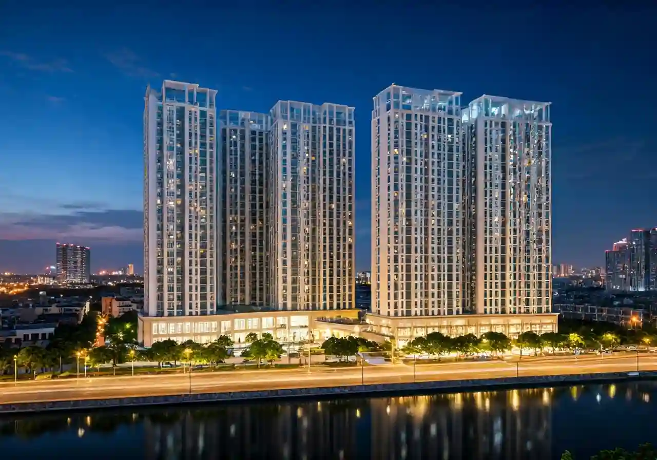 Du an can ho The Emerald 68 Binh Duong - canh dem