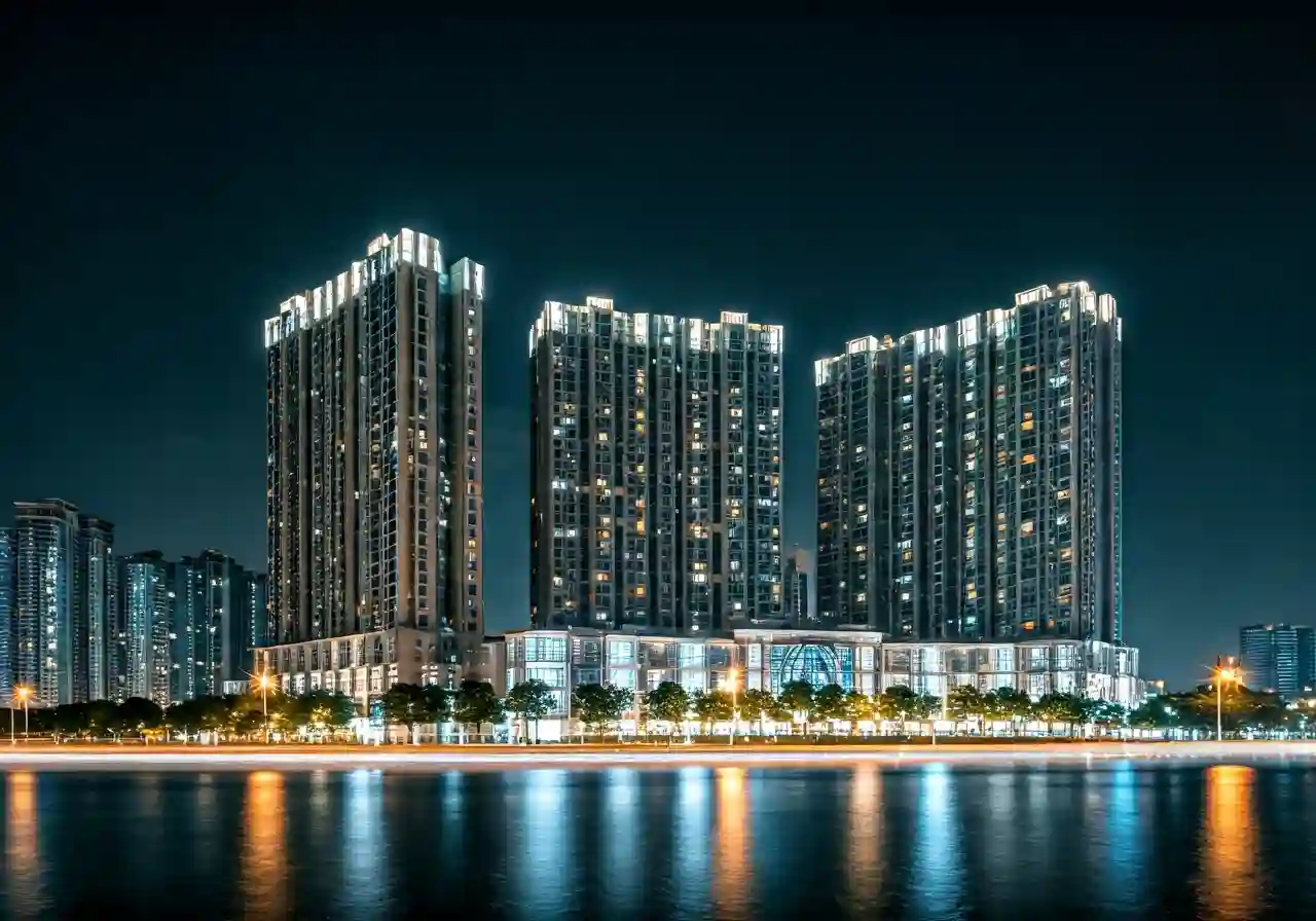Du an chung cu Hoa Lan Thuan Giao TPHCM - canh dem