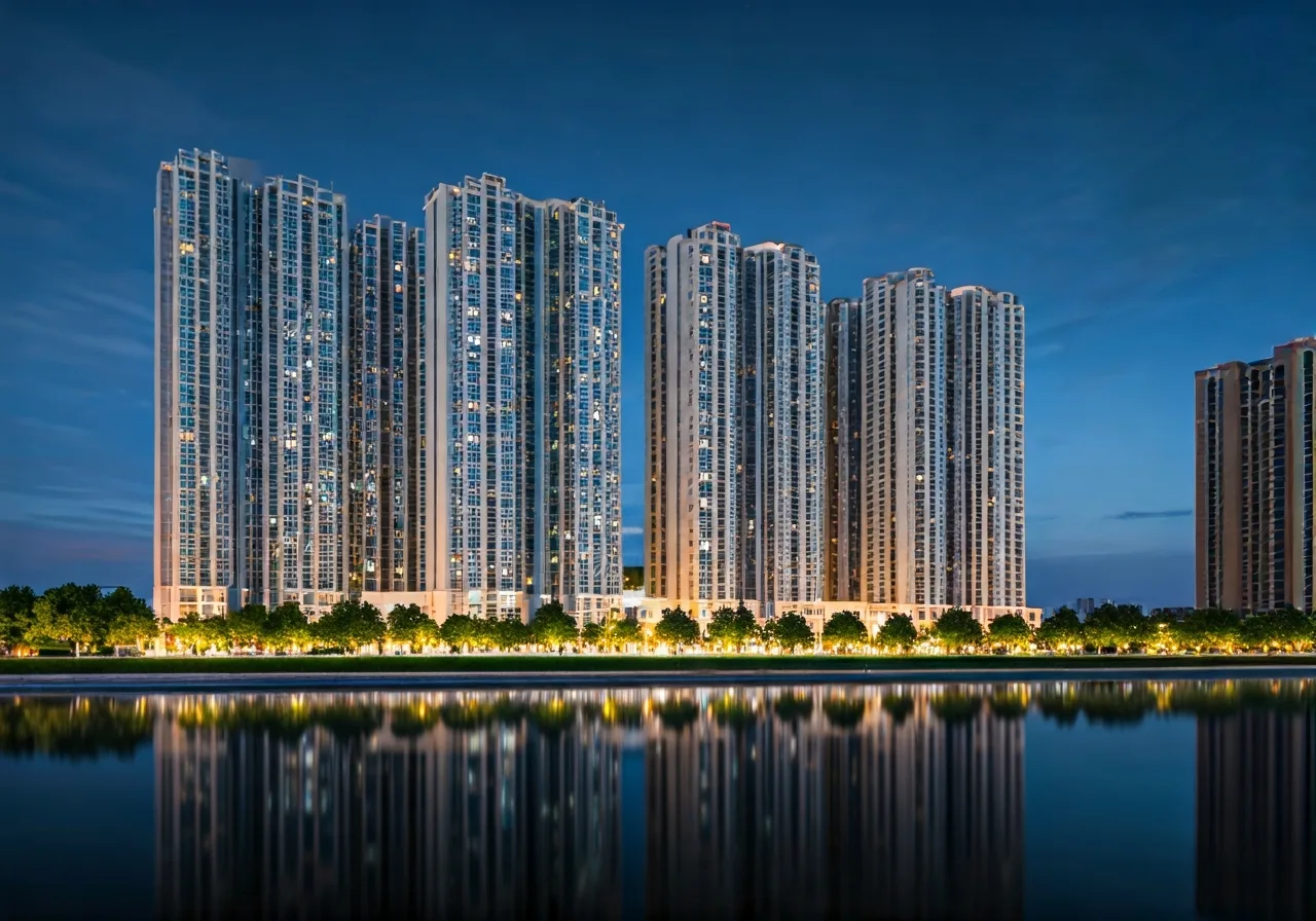 Du an chung cu nha o xa hoi CC1 LA Home Tay Ninh - canh dem