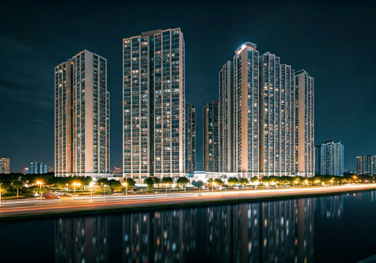 Du an nha o xa hoi Eco Residence Da Nang - canh dem