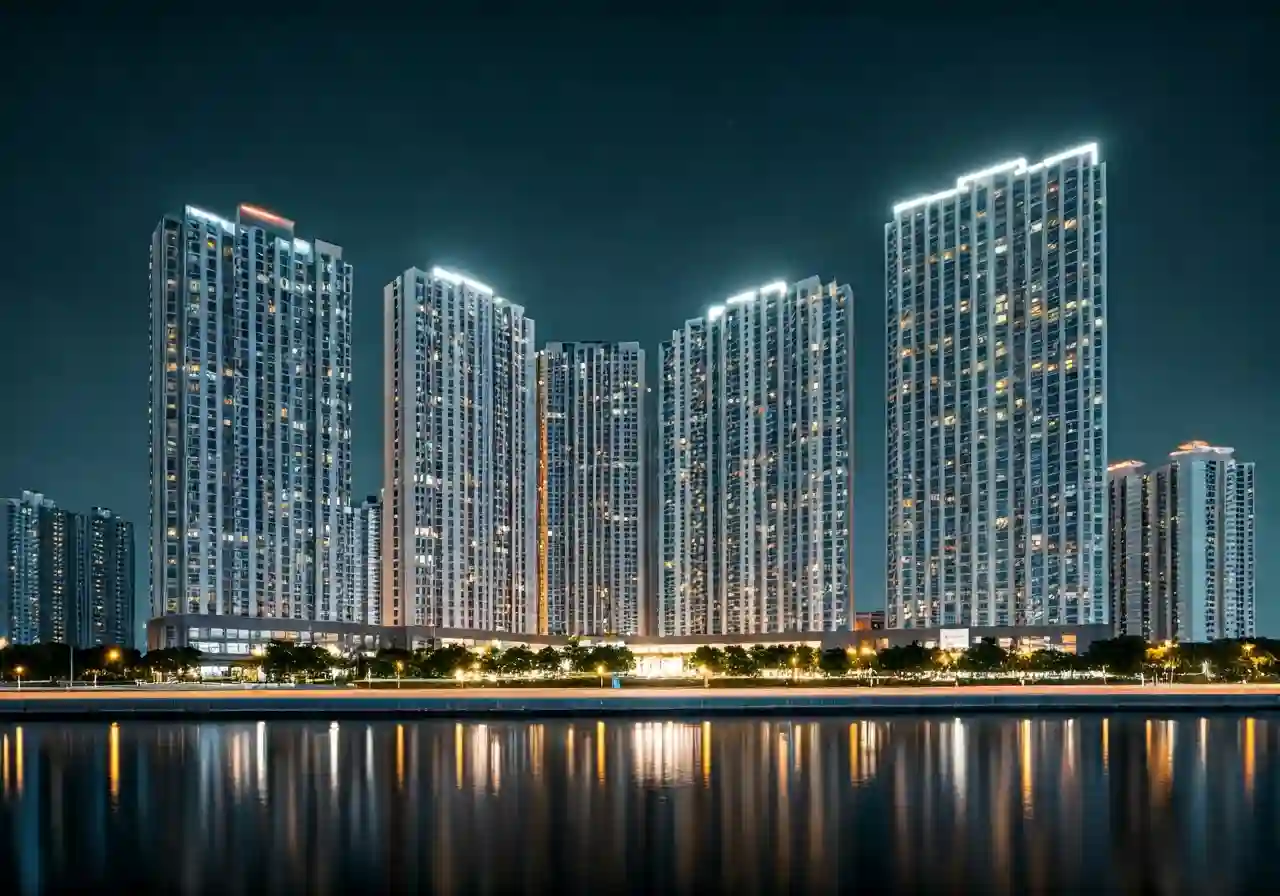 Du an nha o xa hoi iD Town Long Thanh - canh dem