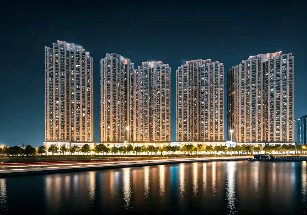 Du an nha o xa hoi phuong 4 TPTra Vinh tai Vinh Long - canh dem