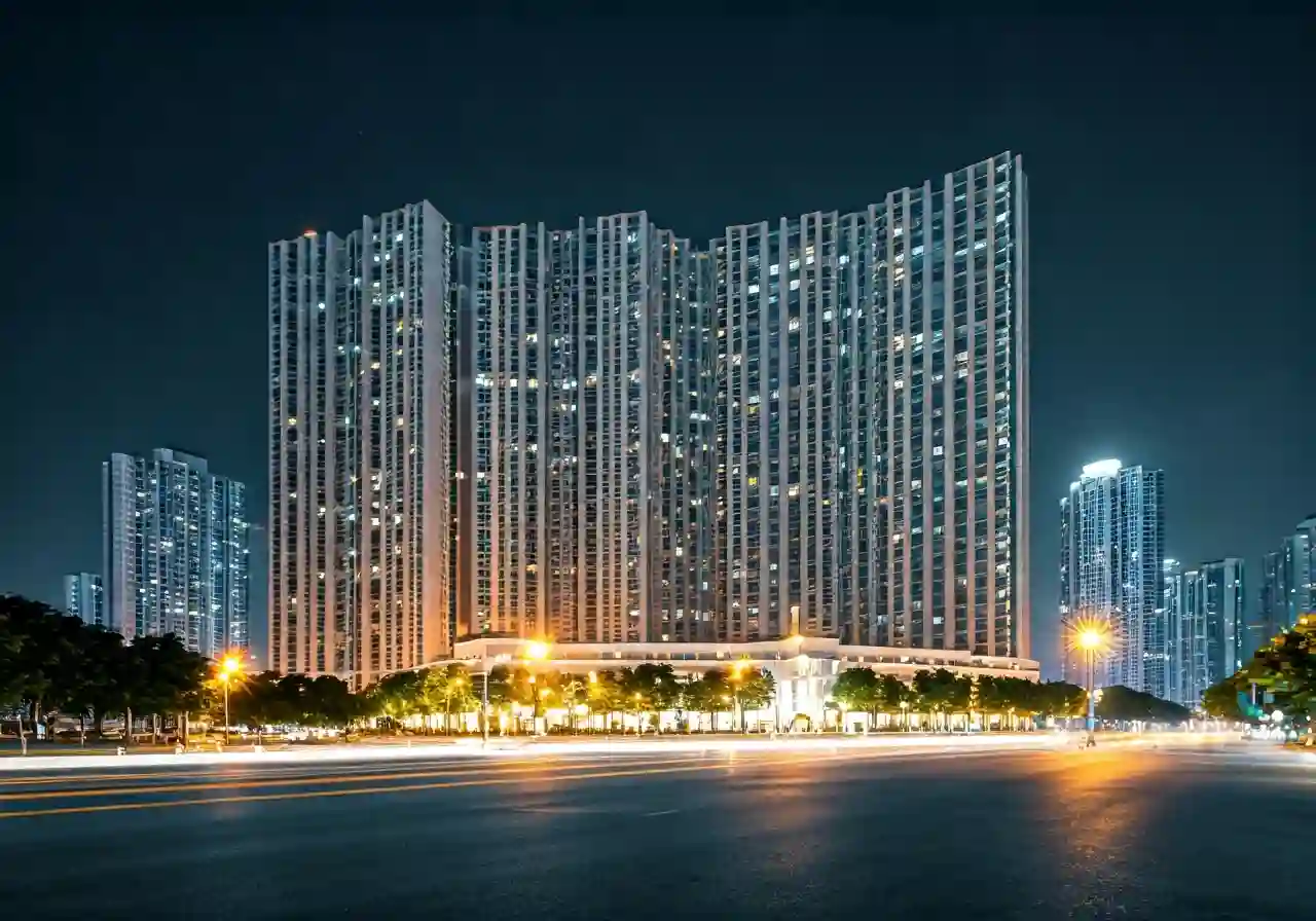 Du an nha o xa hoi phuong Bach Quang tai Thai Nguyen - canh dem