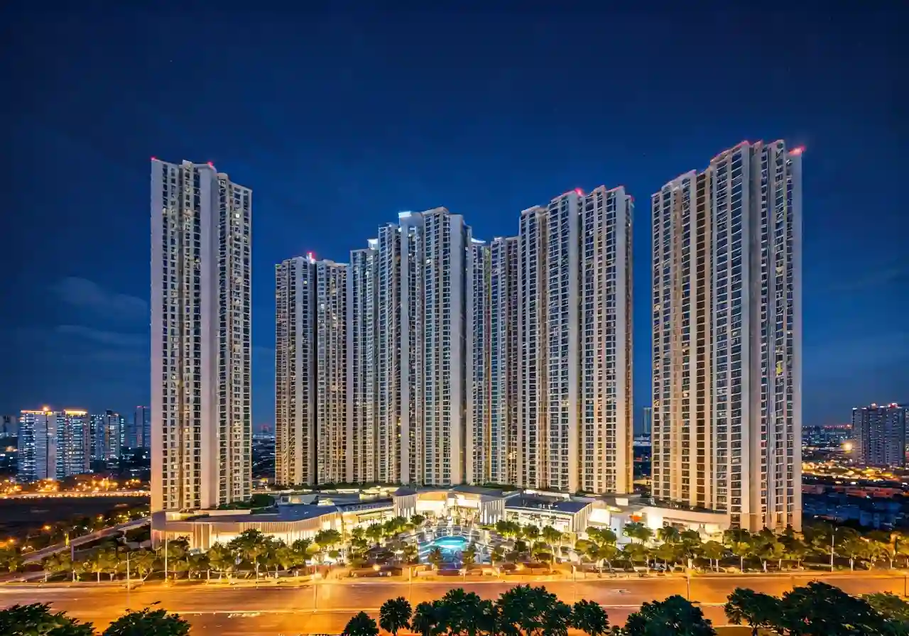 Du an nha o xa hoi thuoc EcoPalace Dak Lak - canh dem