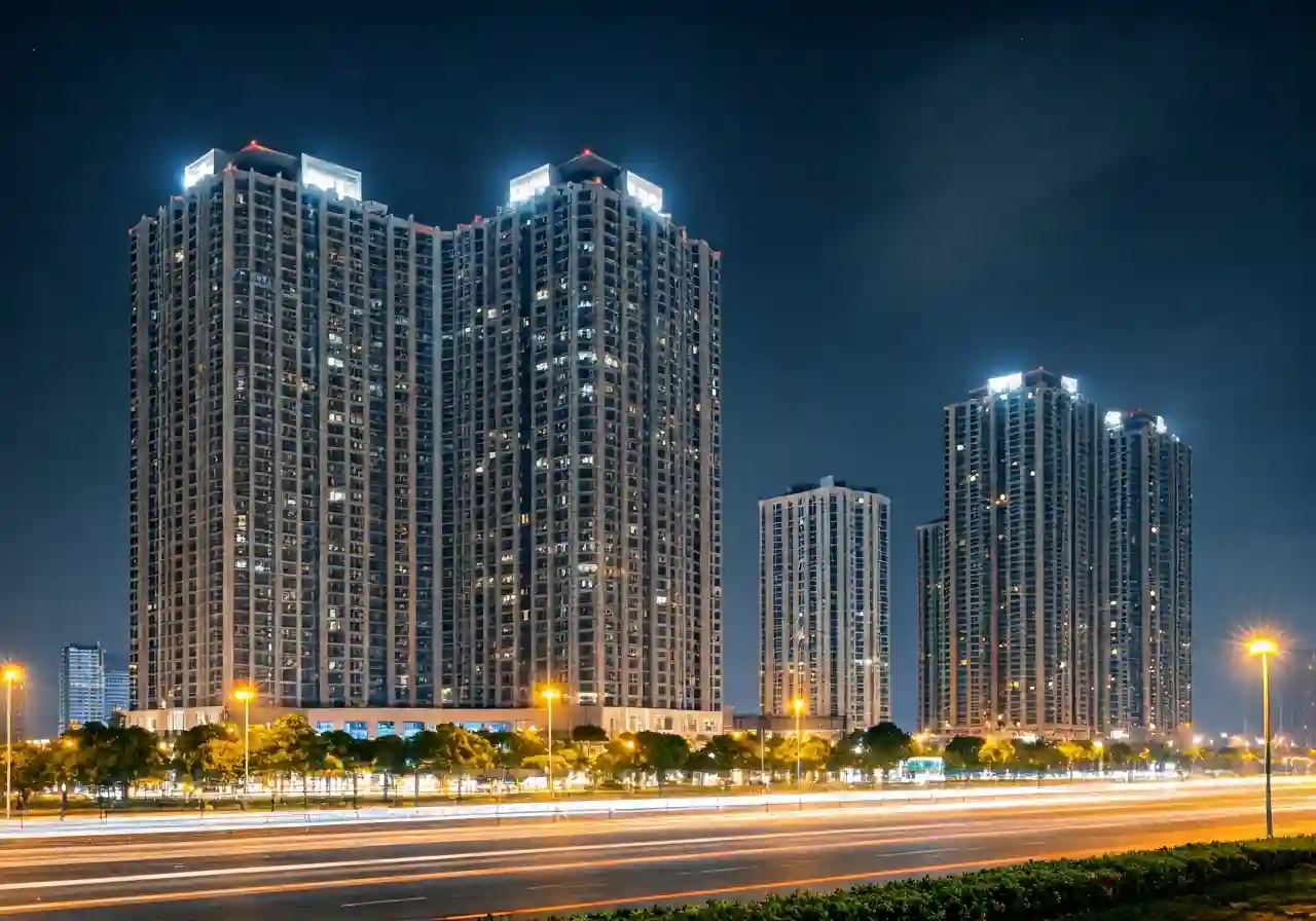 Du an nha o xa hoi thuoc khu thiet che cong doan KCN An Nghiep tai Can Tho - canh dem