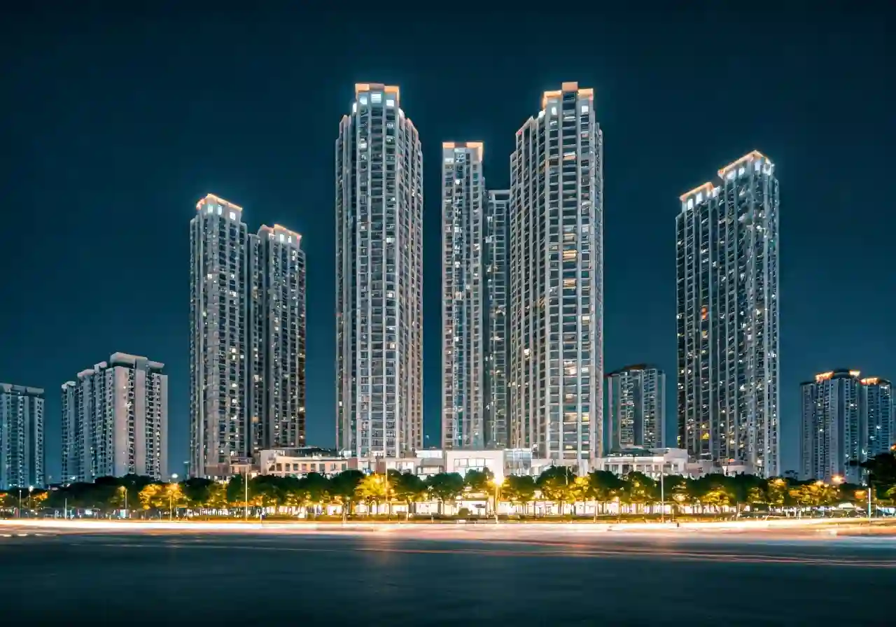 Ecohome Hoa Hiep Du an nha o xa hoi tai Da Nang - canh dem