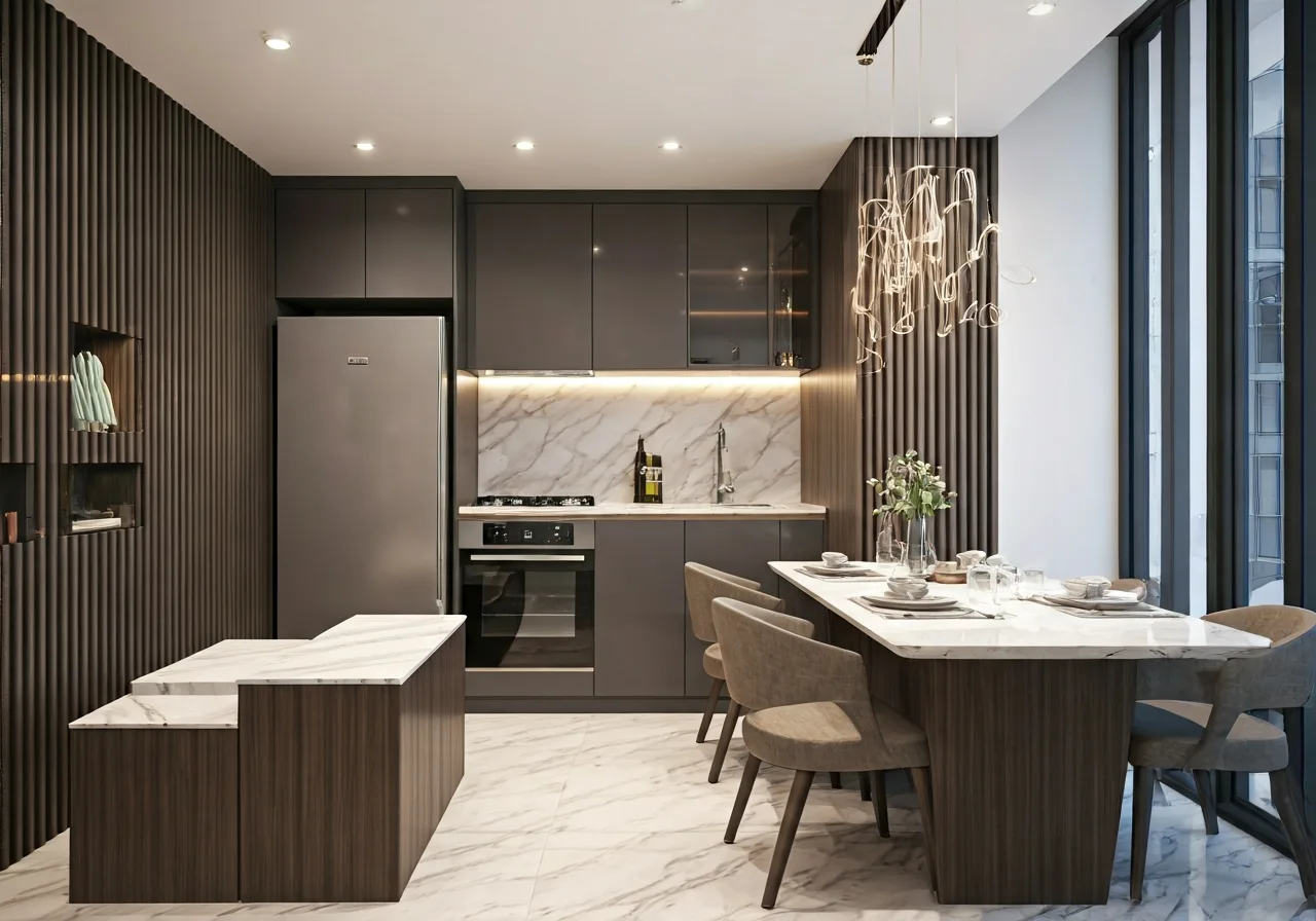 Elite Life Du an nha pho biet thu tai Tay Ninh - thiet ke bep