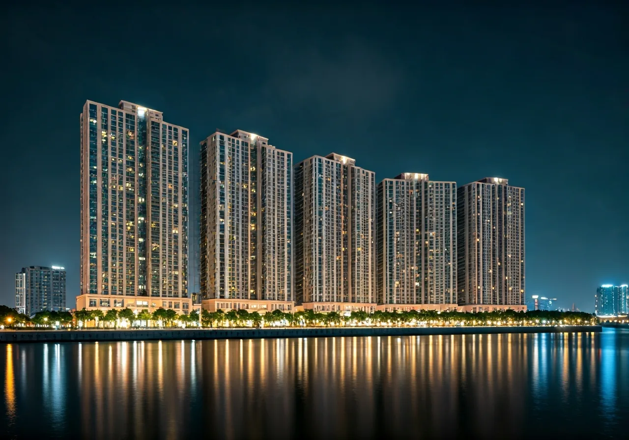 Elyse Island Khu do thi tai Dong Nai - canh dem