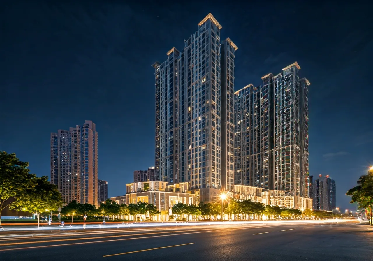 Essensia Broadway Du an nha pho tai TPHCM - canh dem
