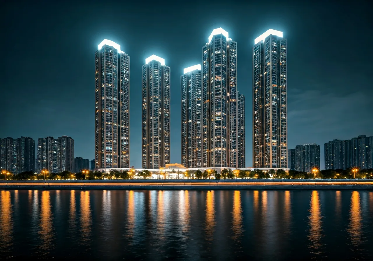FourS Tower Sun Riverpolis - canh dem