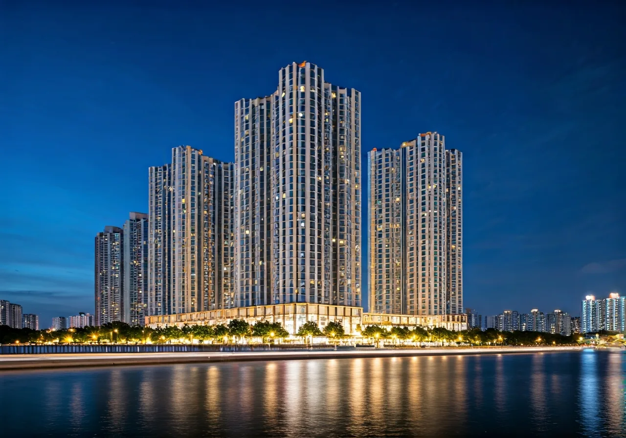 Fresia Riverside Du an can ho tai Bien Hoa - canh dem