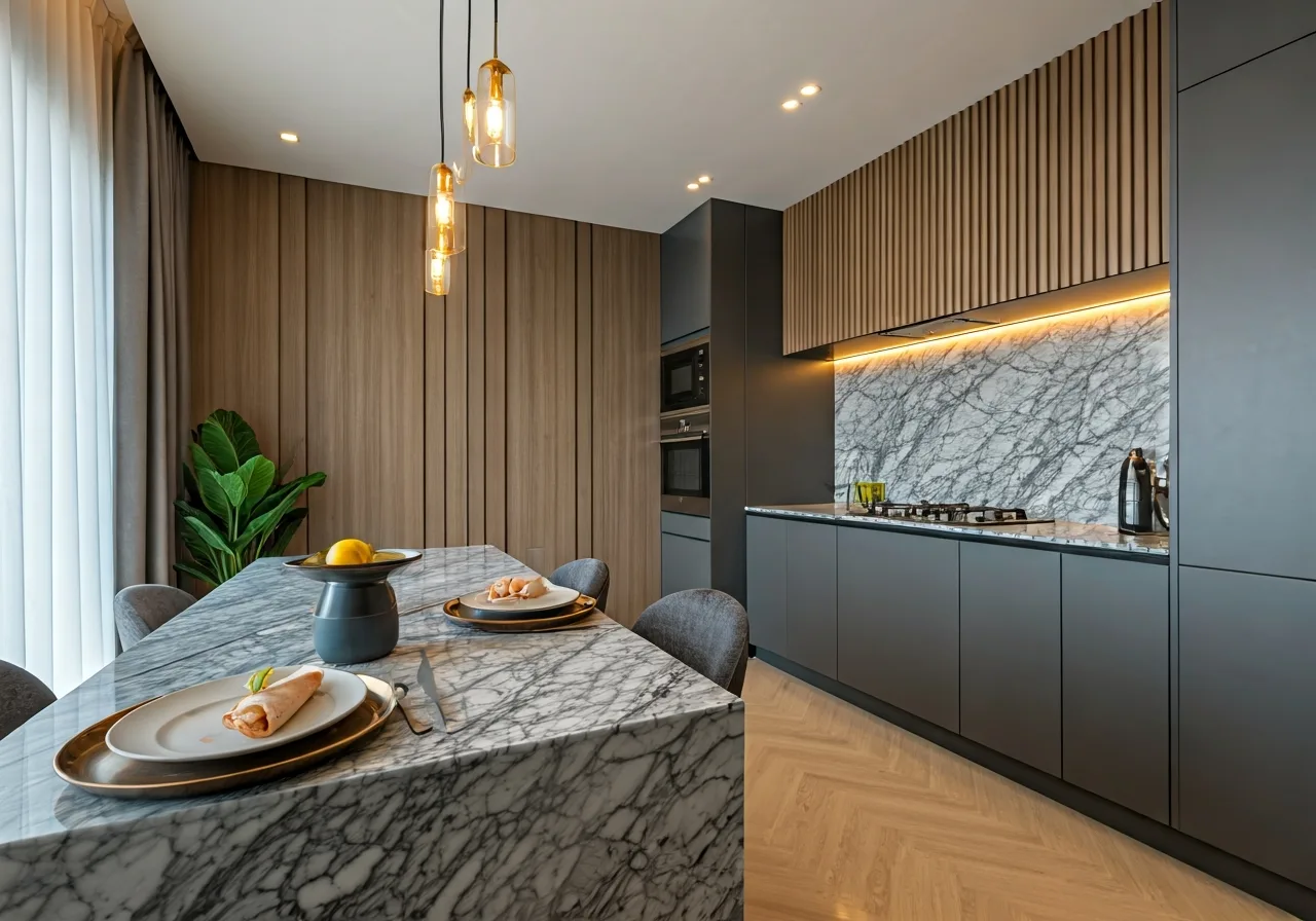 GIA by KITA Du an can ho va nha o thap tang tai Ha Noi - thiet ke bep