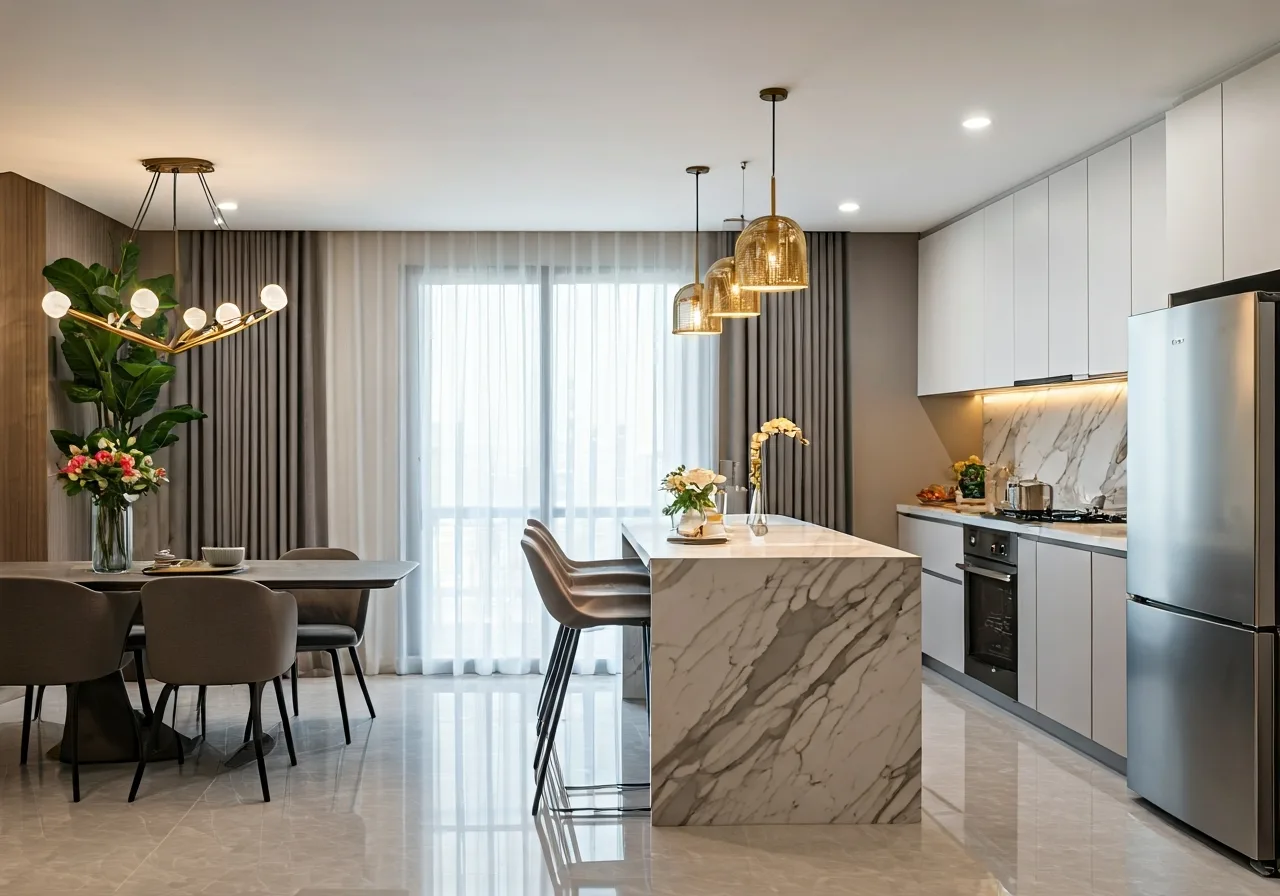 Happy Home Thanh Hoa Phan khu nha o xa hoi thuoc Vinhomes Star City - thiet ke bep