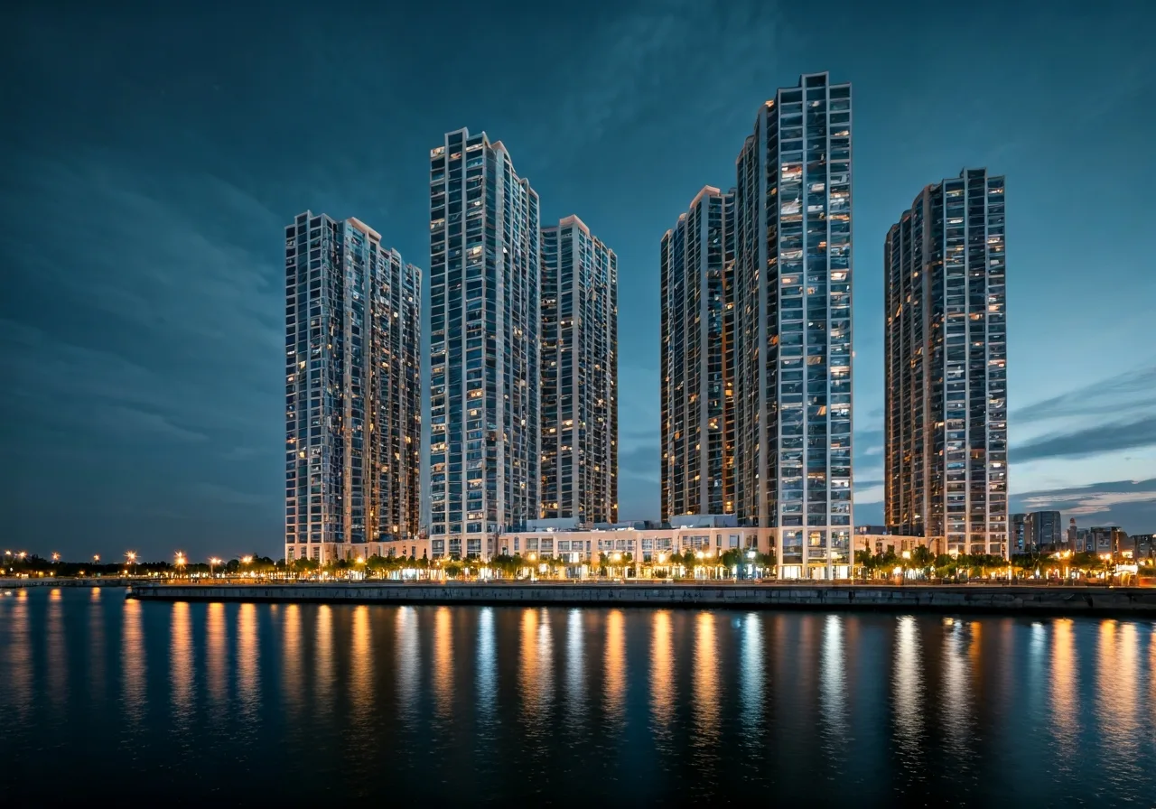 Harbor Residence Du an nha o xa hoi tai Hai Phong - canh dem