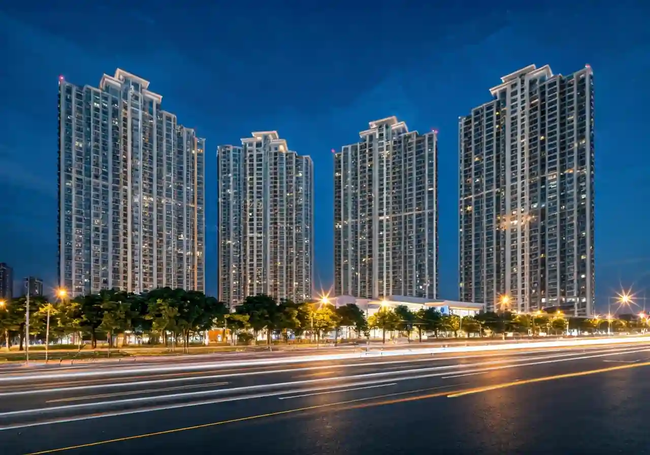 Hoang Ninh Ecolife Du an nha o xa hoi tai Bac Ninh - canh dem