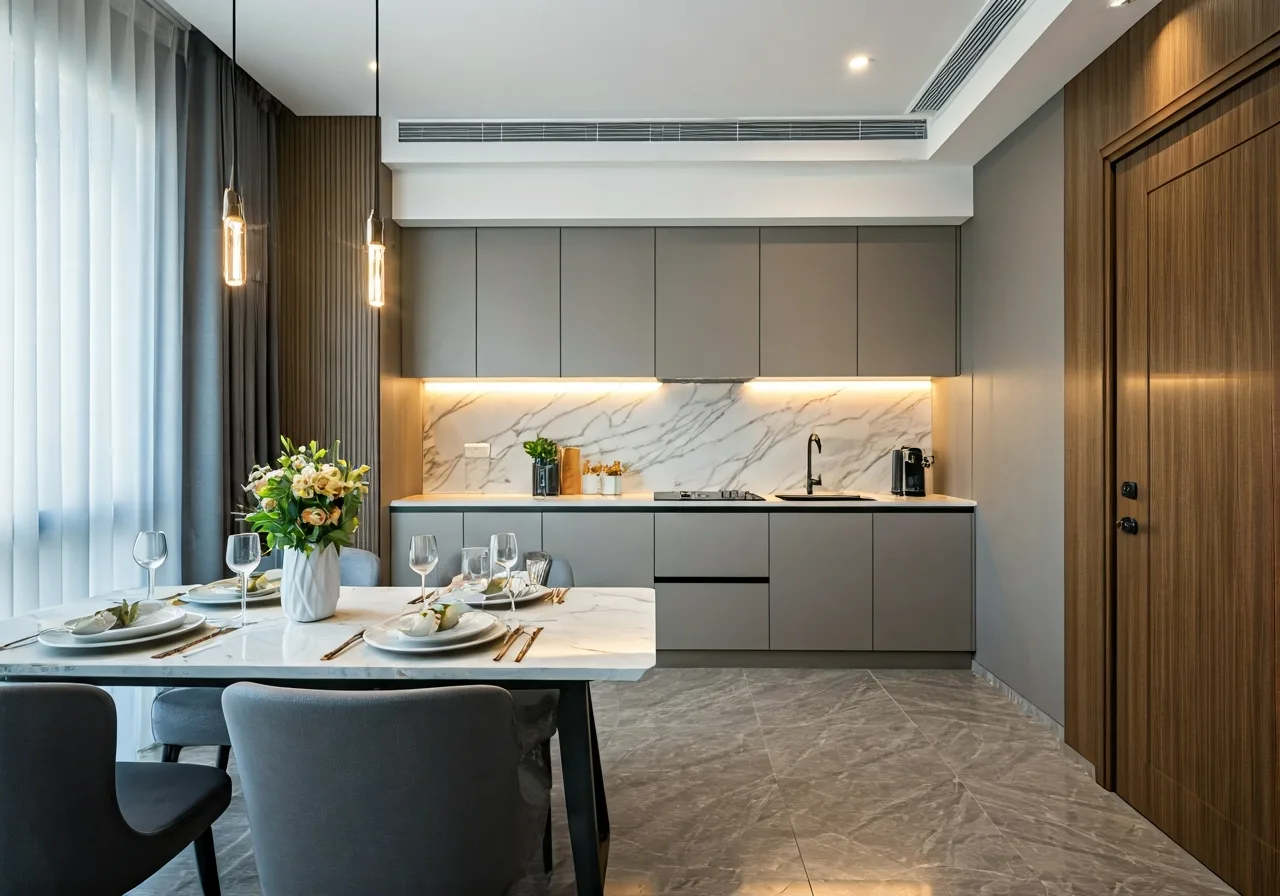 Hong Bang Midtown Du an nha pho thuong mai tai Hai Phong - thiet ke bep