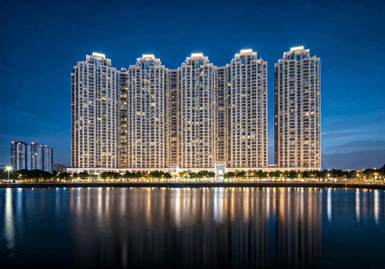 HTL Lakeside Du an nha o xa hoi tai Dak Lak - canh dem