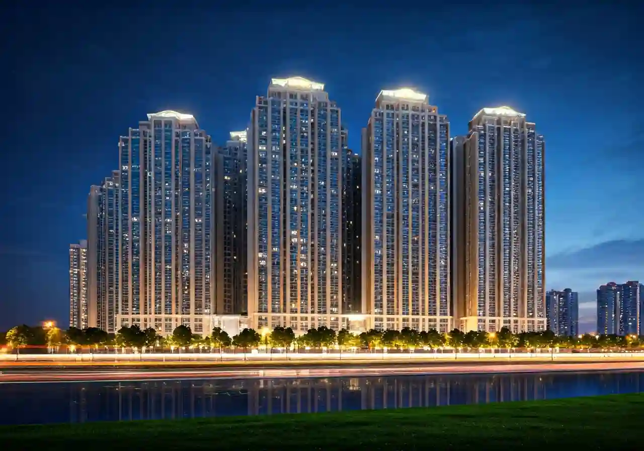 IEC Residence Vinh Phuc Du an nha o xa hoi tai Phu Tho - canh dem