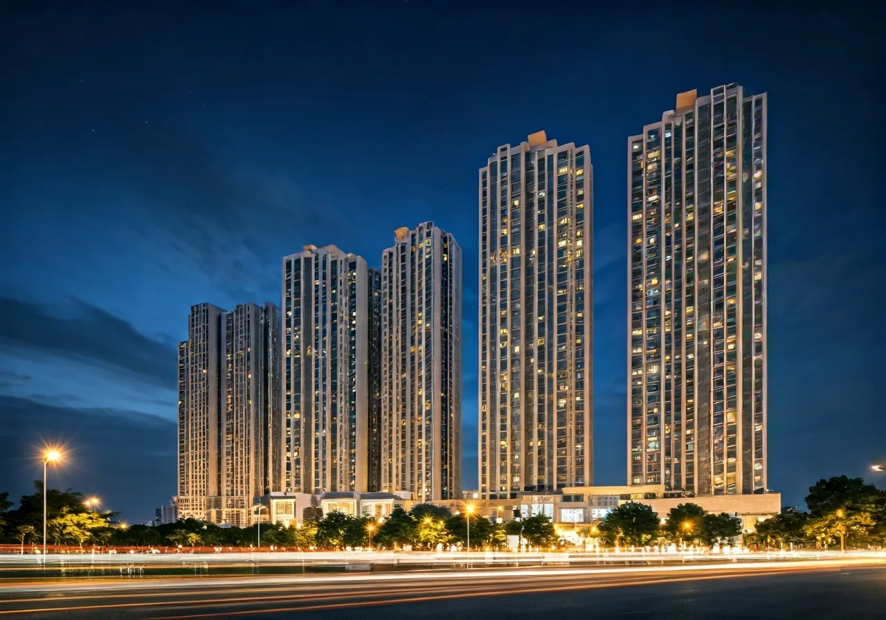 IEC Residences Quy Nhon Du an nha o xa hoi tai Gia Lai - canh dem