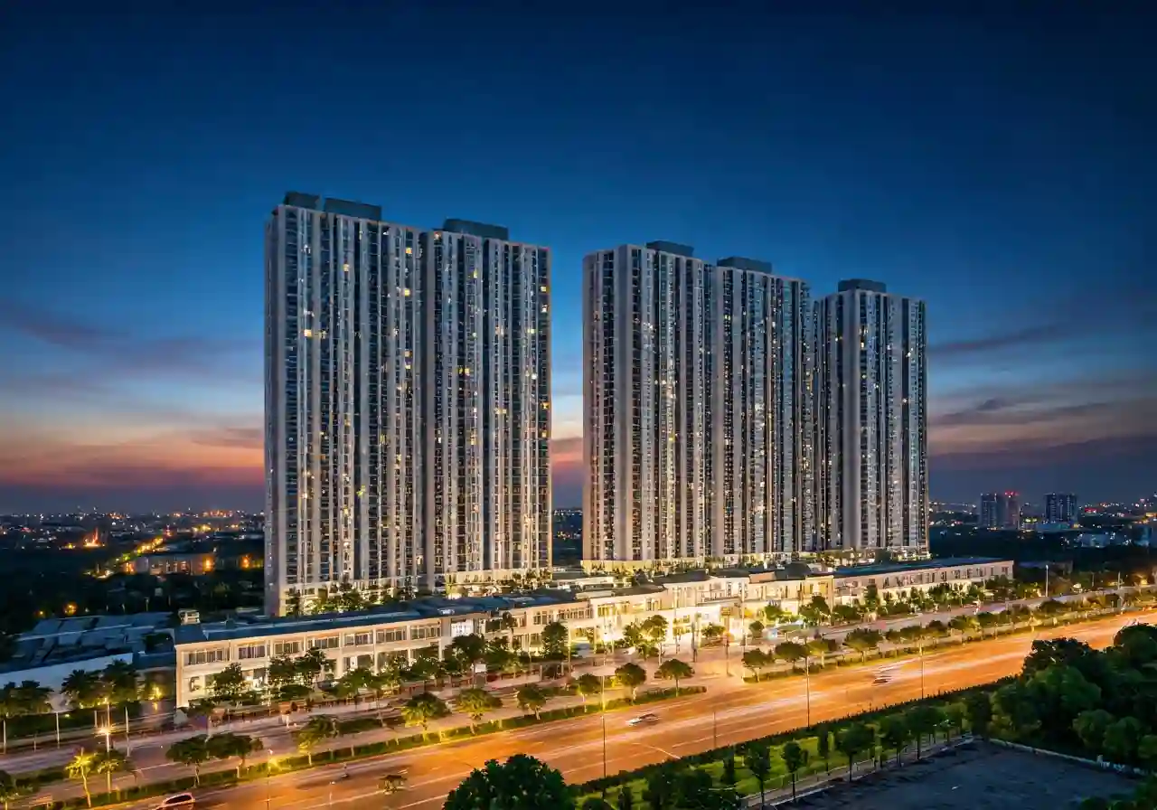 KHome Skyview Du an nha o xa hoi tai Dong Nai - canh dem