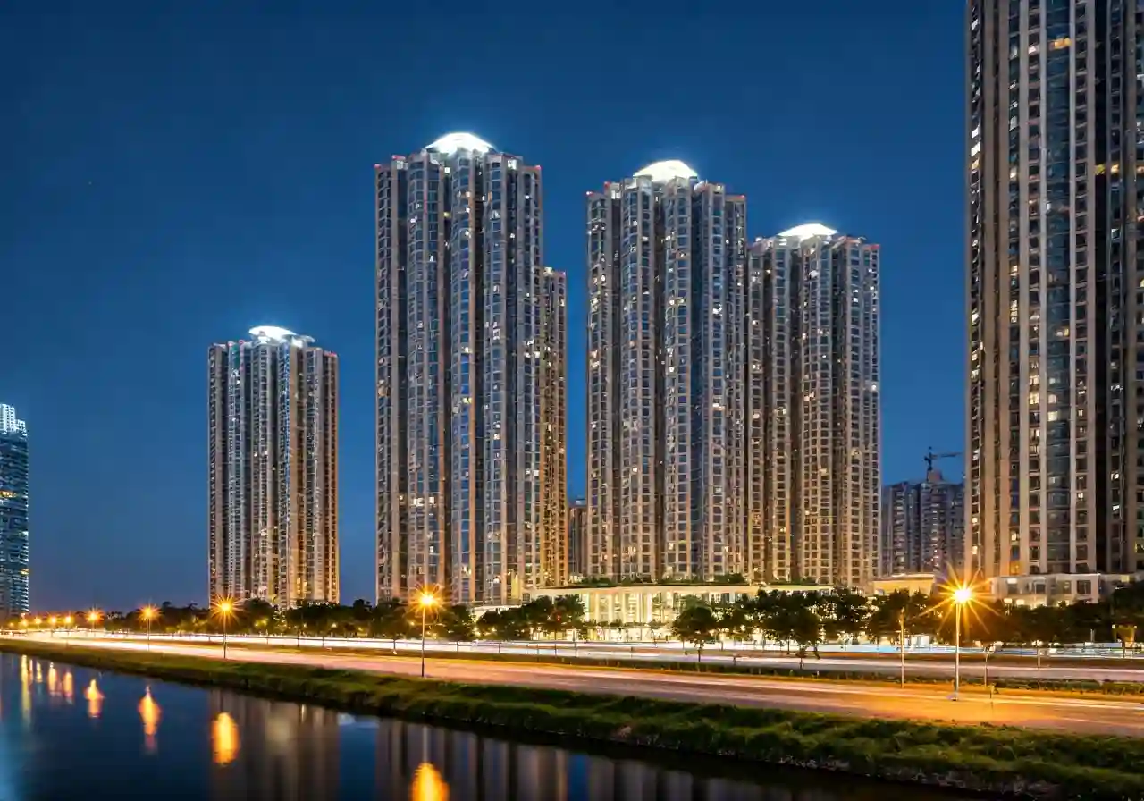 Khu do thi HP Galaxy Cao Bang - canh dem
