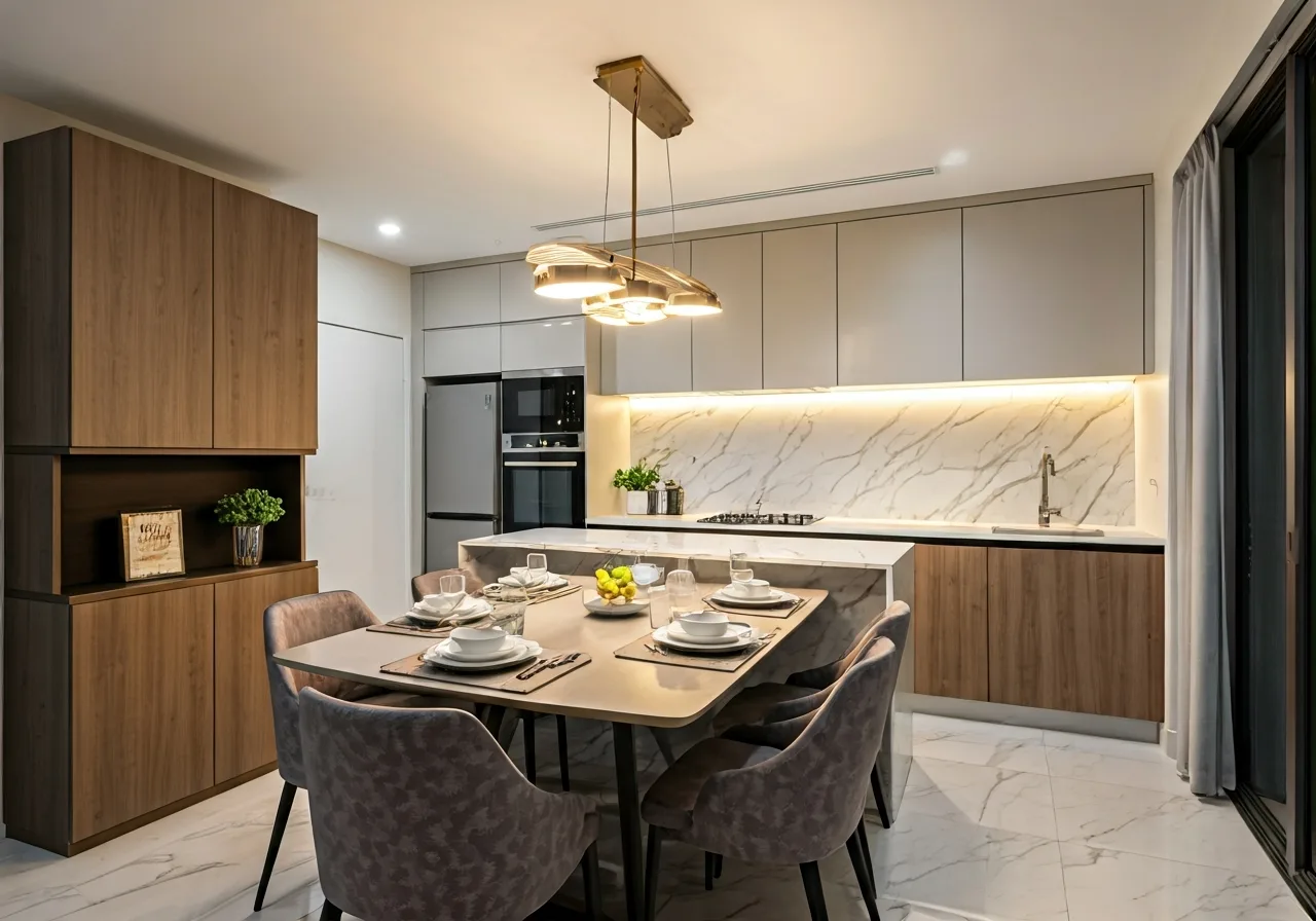 La Villa Green City Long An - thiet ke bep