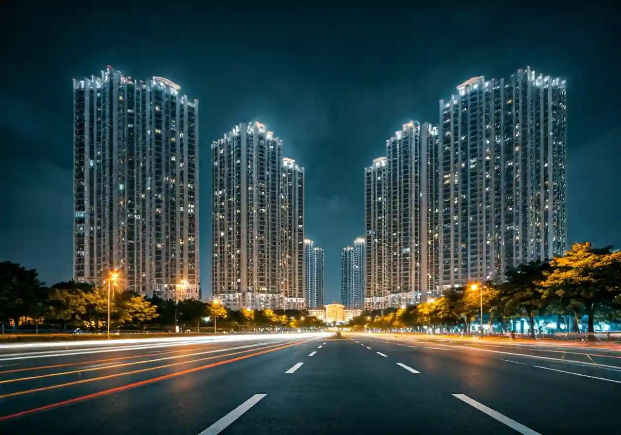 Lan Anh Avenue Du an nha pho tai TPTan Uyen - canh dem
