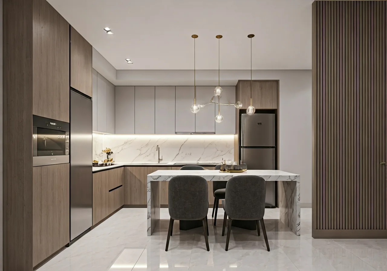 Legacy Residence To hop nha o thuong mai dich vu tai Hue - thiet ke bep