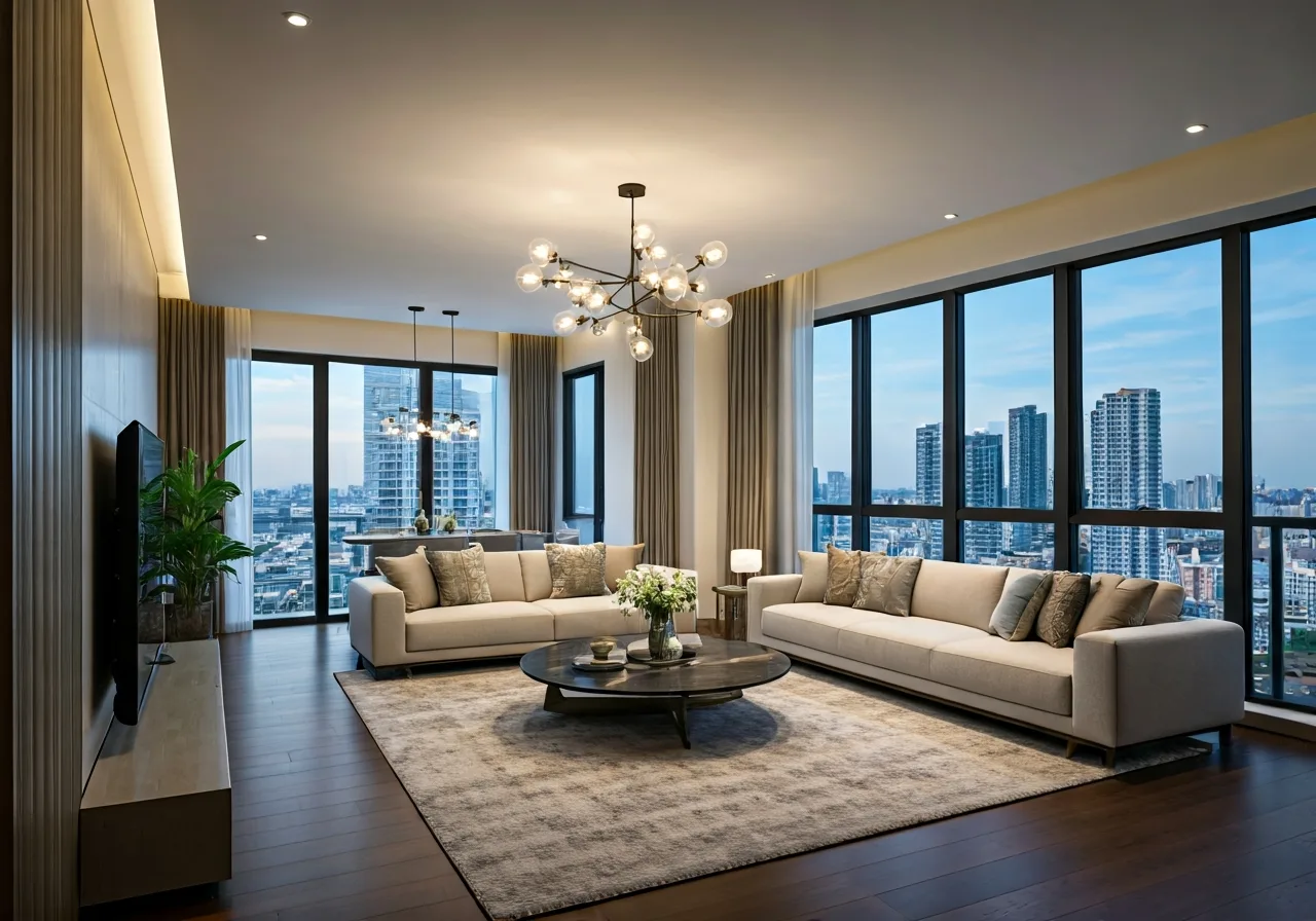 Majestic City To hop biet thu nha pho va can ho tai Hung Yen - noi that can ho