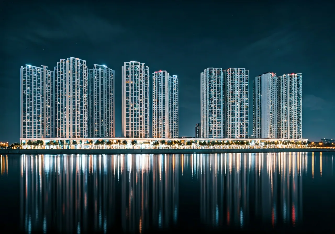 Marina City Mui Ne Khu phuc hop nghi duong tai Phan Thiet - canh dem