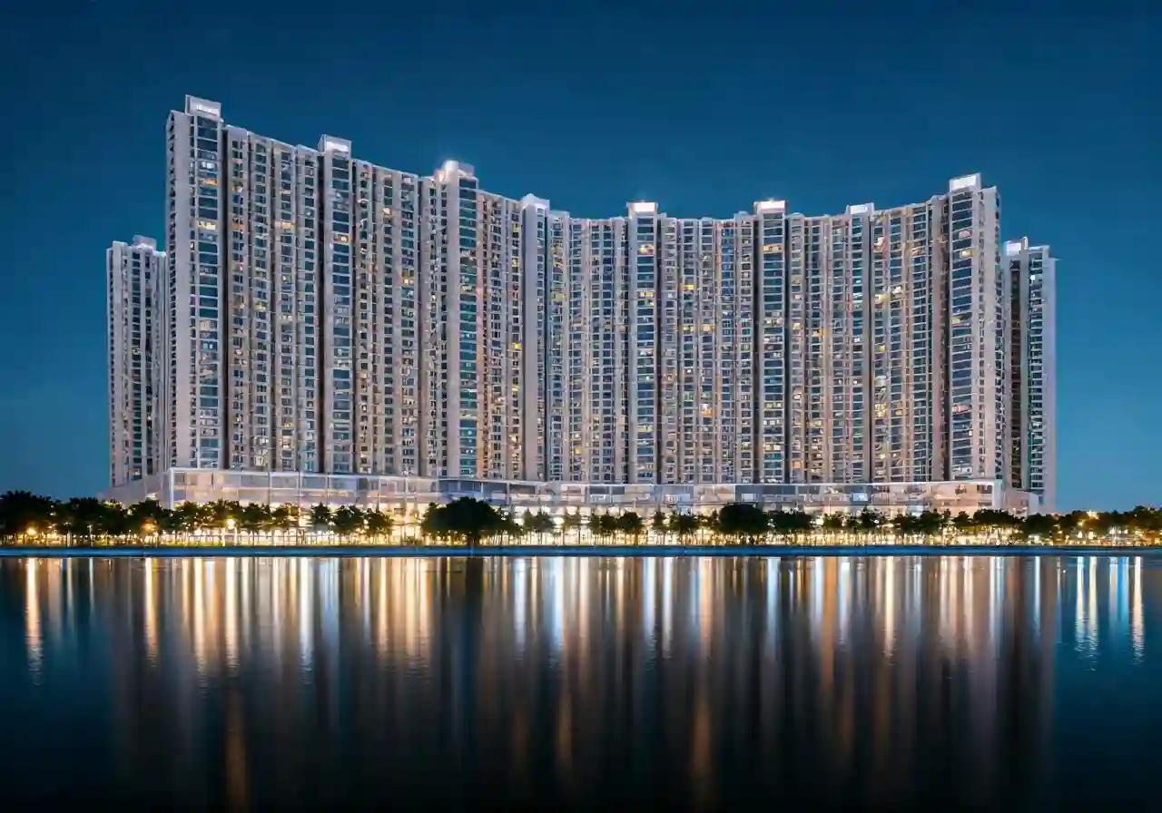 Masteri Lakeside Phan khu tai Ocean Park 1 Gia Lam - canh dem