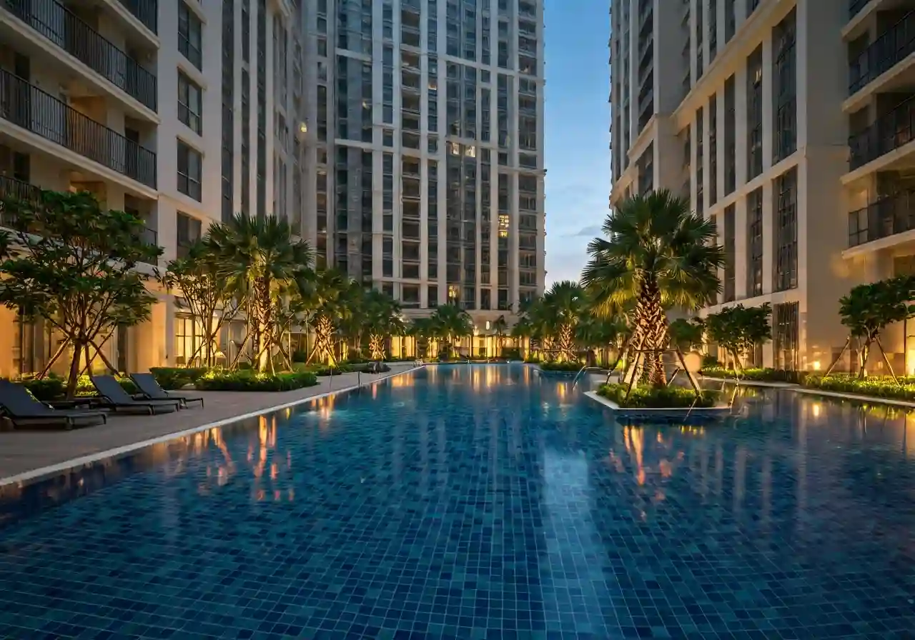 Masteri Sky Quater To hop cao tang thuoc Khu do thi Vinhomes Wonder City - tien ich du an