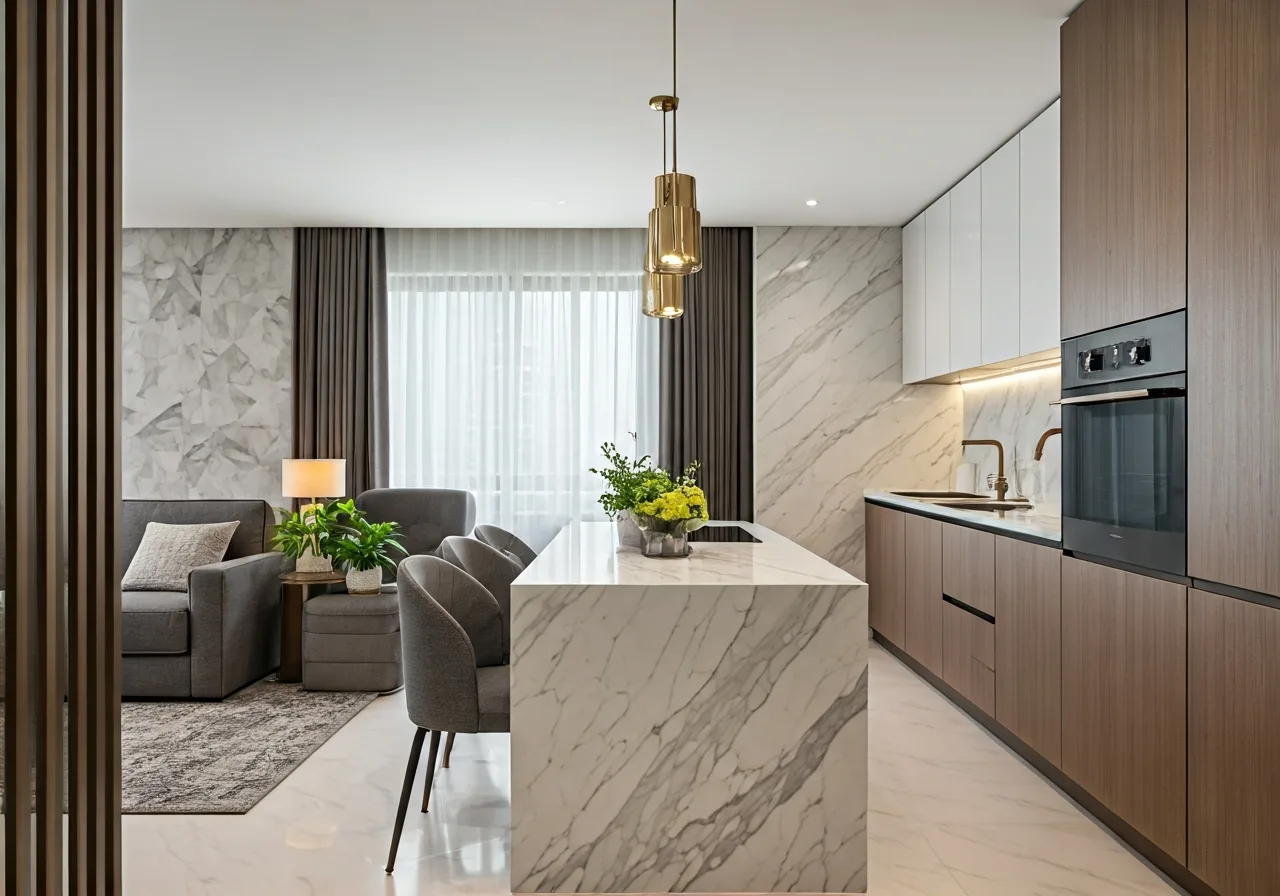 Midori Park The Ten Du an can ho tai Binh Duong - thiet ke bep