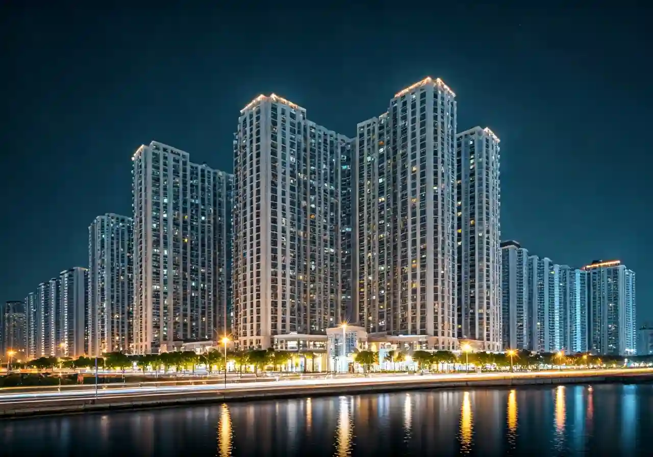 Nha o xa hoi Dai Dia Bao tai Da Nang - canh dem
