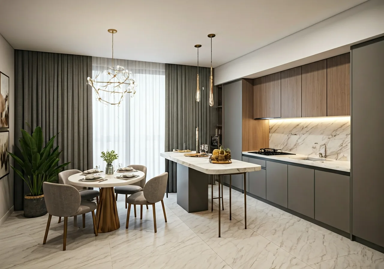 Phan khu Economy Residences - thiet ke bep