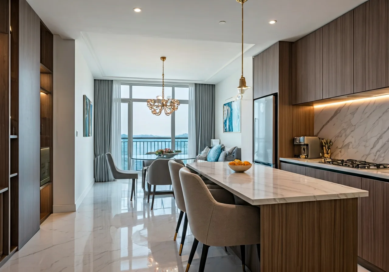 Phan khu Grand Oceania Sonasea Van Don Harbor City Quang Ninh - thiet ke bep