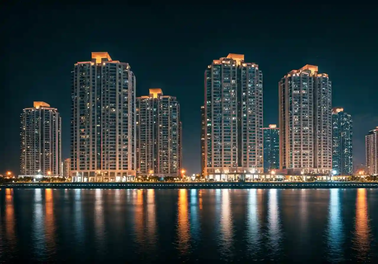 Phan khu Grand Oceania Sonasea Van Don Harbor City Quang Ninh - canh dem