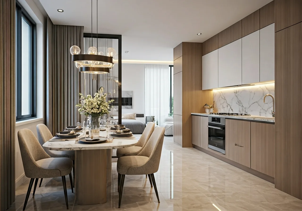 Phan khu Masteri Cosmo Central - thiet ke bep