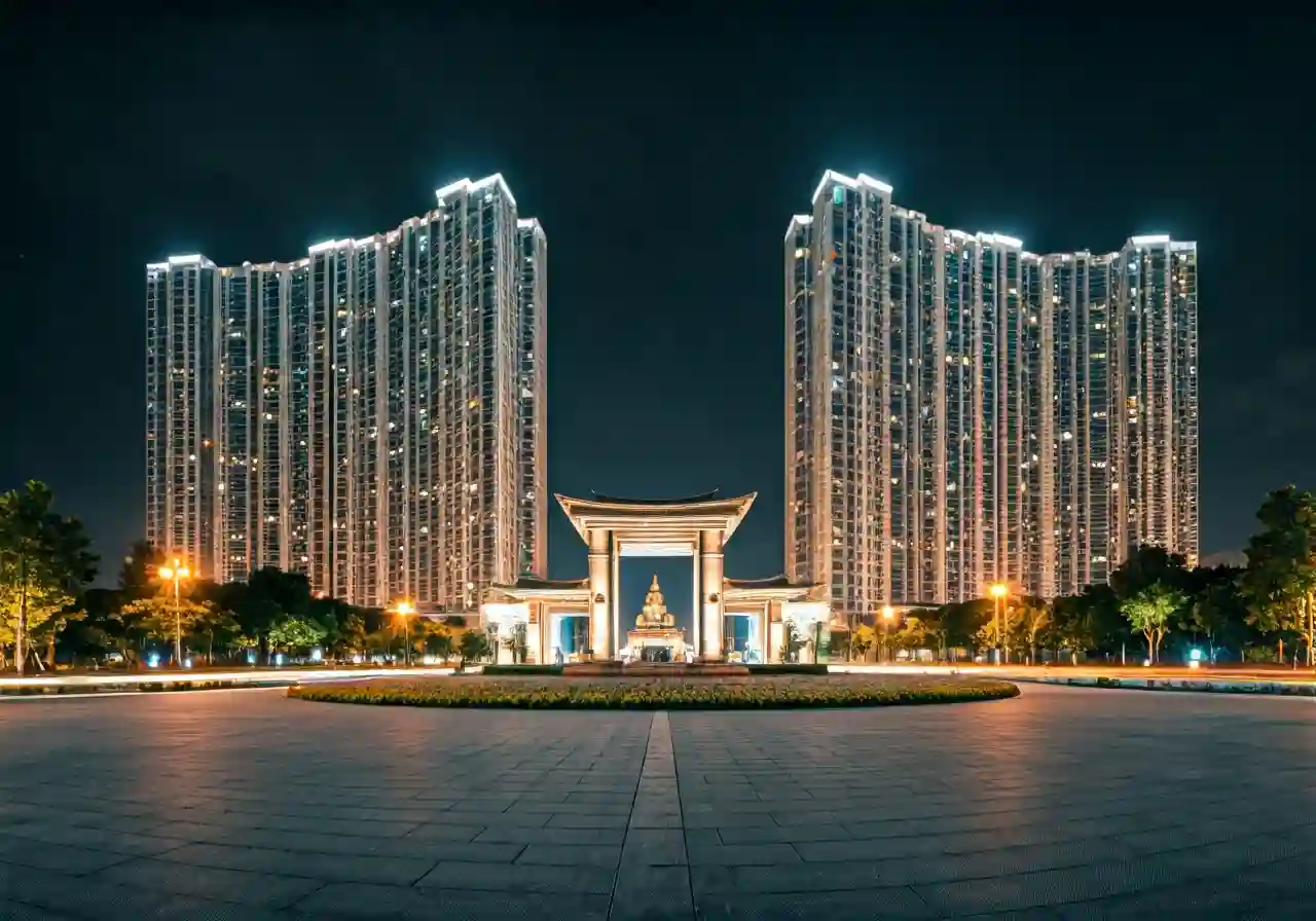 Phan khu Yen Phong Gateway Khu nha o Dong Yen tai Bac Ninh - canh dem