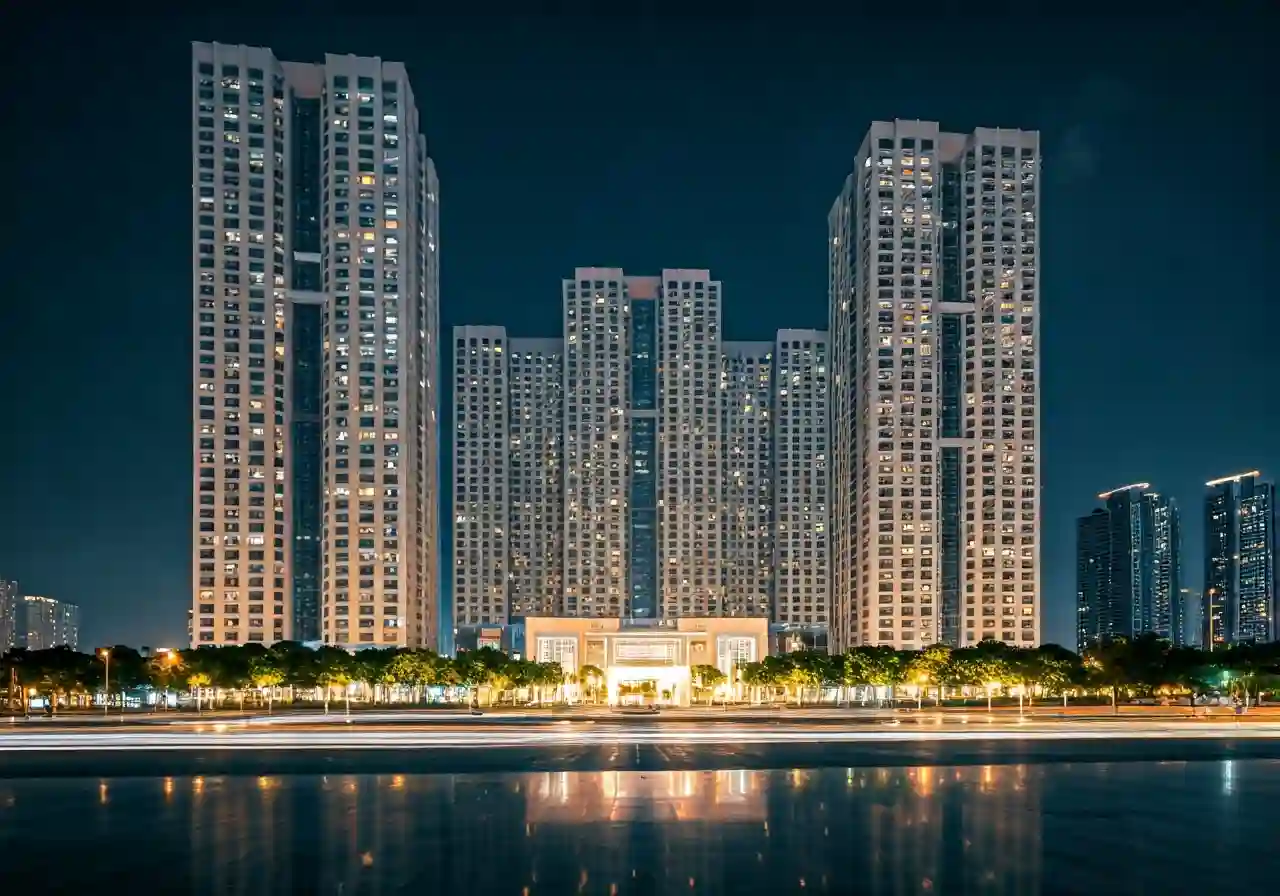 QP Green Park Khu do thi tai TPHCM - canh dem