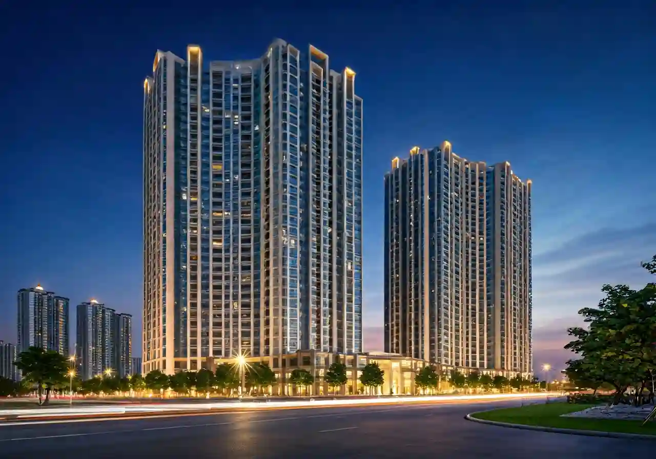 Regal Residence Signature Du an can ho tai Quang Tri - canh dem