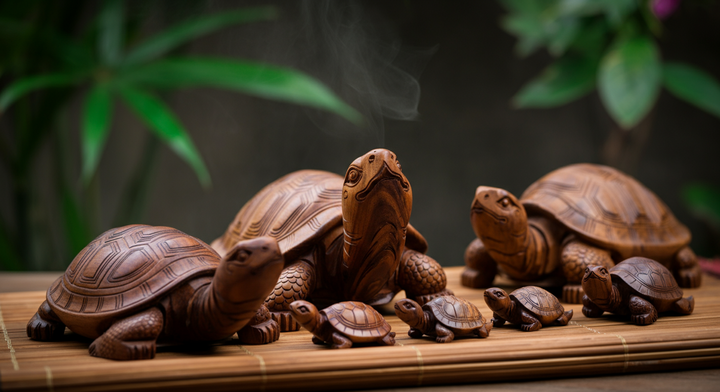 Bộ sưu tập rùa gỗ phong thủy các loại