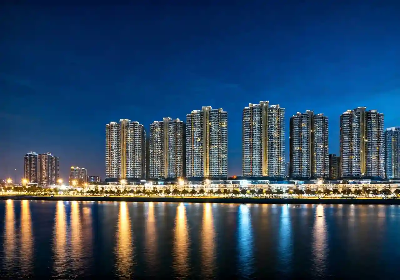 Ruby Coastal City Khu biet thu nghi duong tai Hai Phong - canh dem