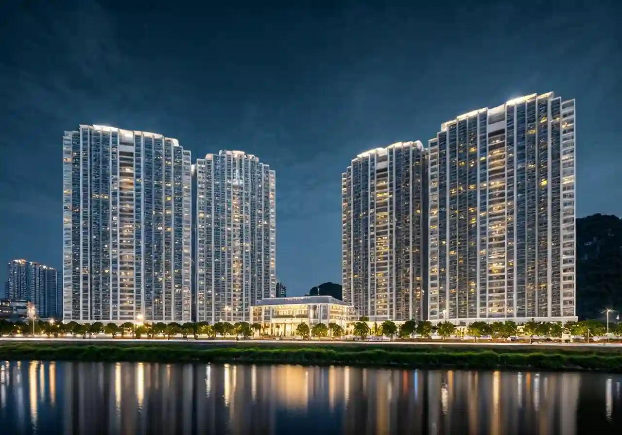 SkyM To hop can ho ben vinh bien Ha Long - canh dem