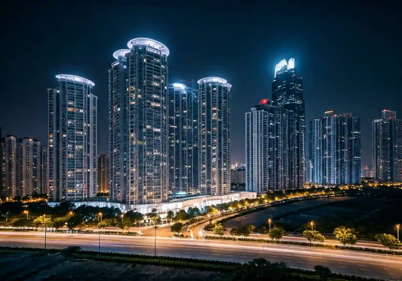 SkyZen Phan khu can ho tai Picity Sky Park TPHCM - canh dem
