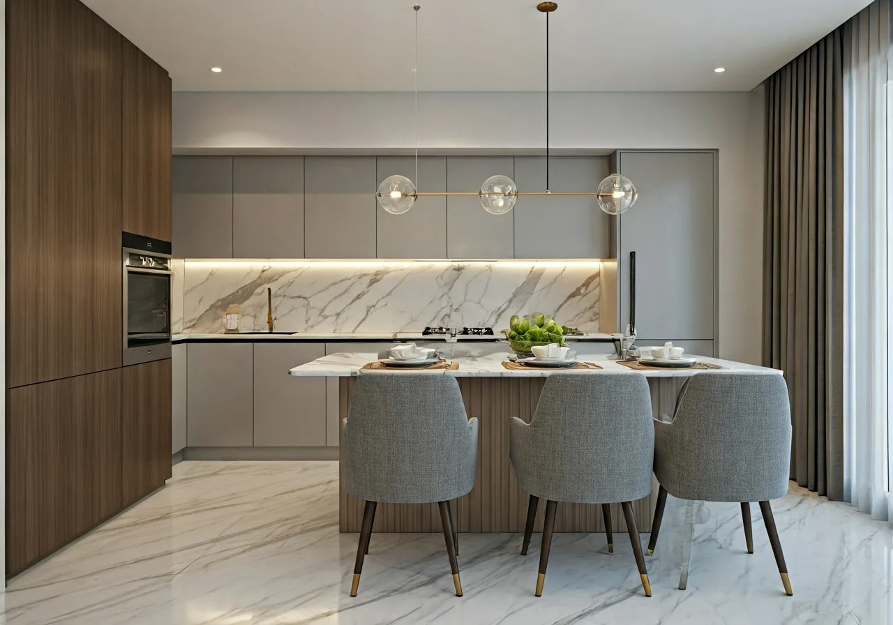The Continental Phan khu can ho thuoc Imperia Signature Co Loa - thiet ke bep