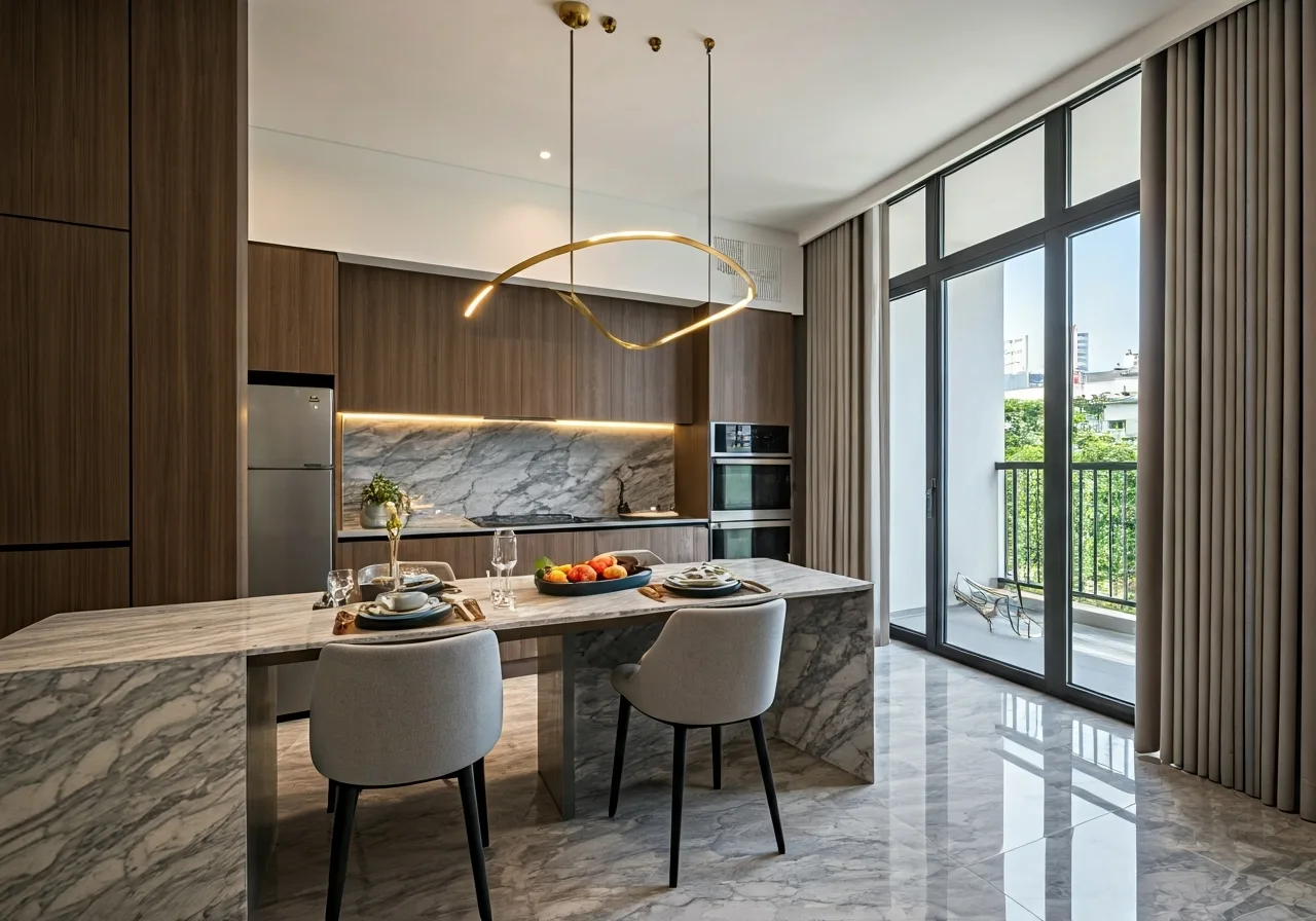 The Kyoto Phan khu can ho thuoc Vinhomes Star City Thanh Hoa - thiet ke bep